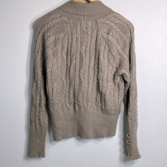 St John Sport Cable Knit Wrap Cardigan Sweater size S - Picture 5 of 10